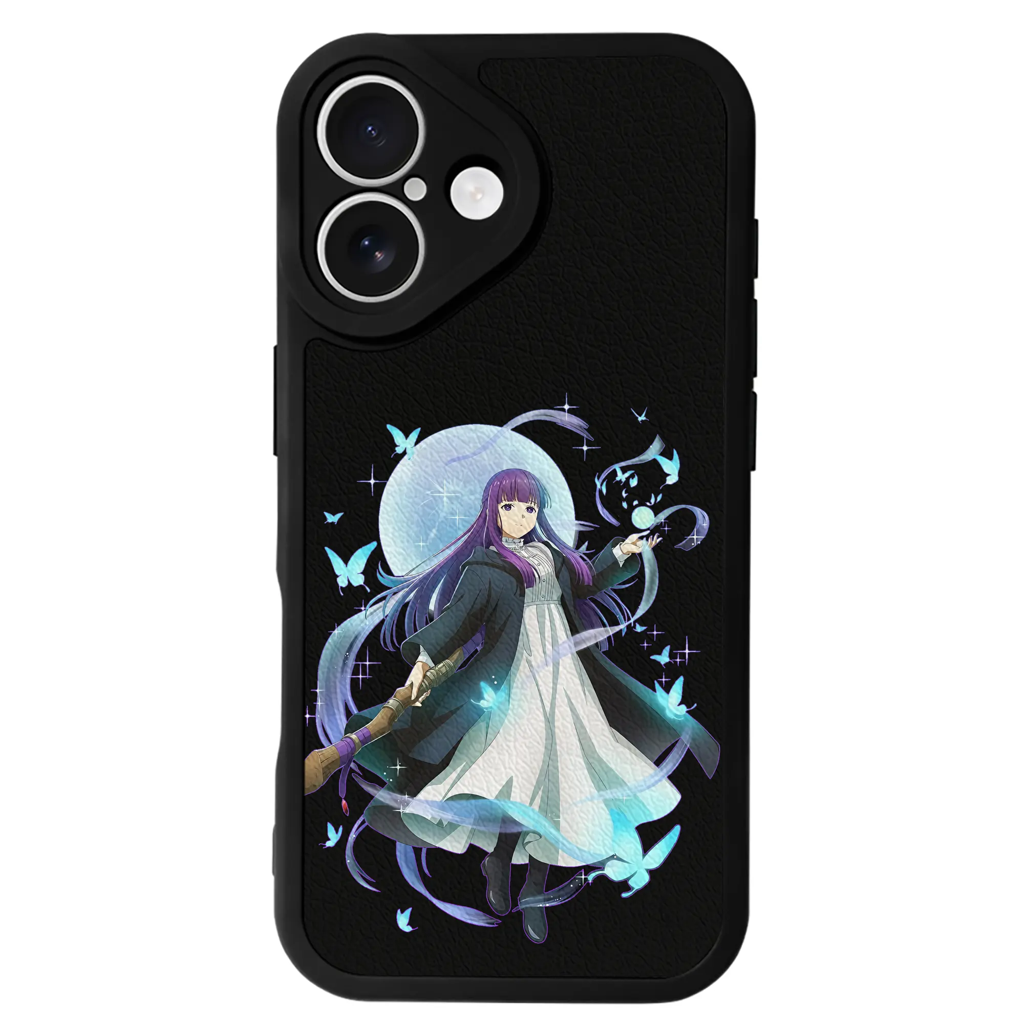 葬送のフリーレン（Frieren） グッズ,フェルン（Fern） - IPhone 16シリーズ対応 ・ シリコンスマホケース ・ レザー調 ・ 高精度フィット ・ 耐衝撃 ・ ワイヤレス充電対応 ・ 精密カット